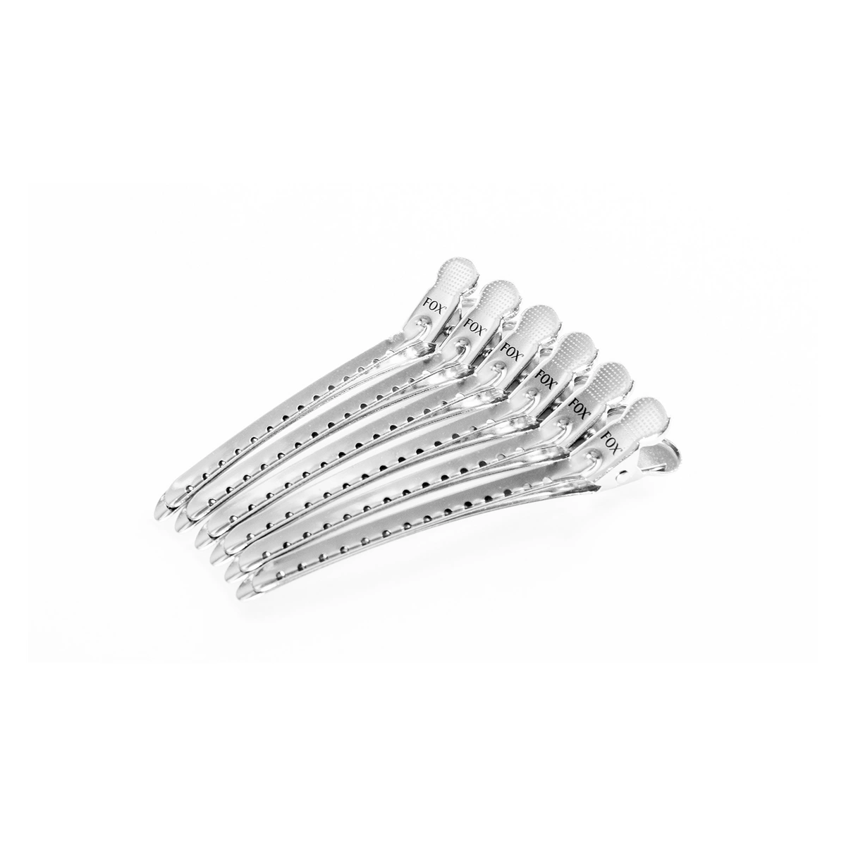 FOX Klipsy srebrne metalowe (6 szt.)