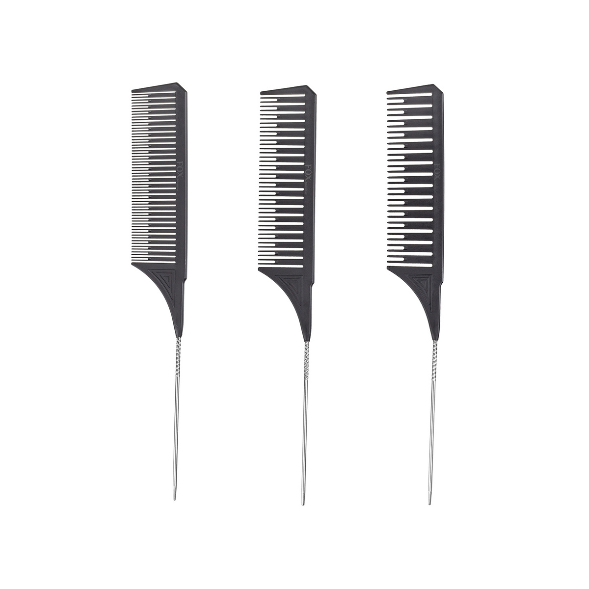 FOX Komplet grzebieni do balejażu BALAYAGE SET black (3 szt.)